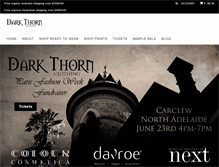 Tablet Screenshot of darkthornclothing.com